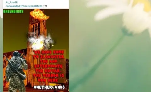 Telegram Social media post sent by Safiyya Shaikh