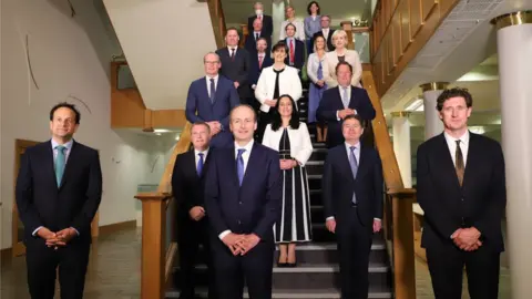 Irish government/MerrionStreet.ie Micheál Martin (centre) unveiled his new Cabinet team on Saturday