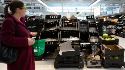 Getty Images An Asda shop is out of fruit