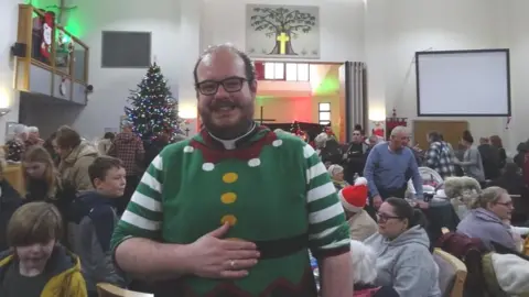 St Peter's Church Father Dominic Cawdell at a previous Christmas event