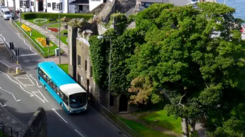 Getty Images Annual bus mileage in Wales fell by a fifth between 2006-07 and 2016-17, a loss of 15 million miles.