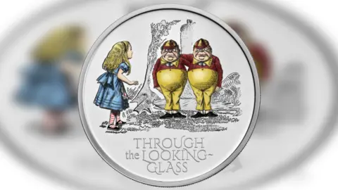 Royal Mint Commemorative Alice through the looking glass coin