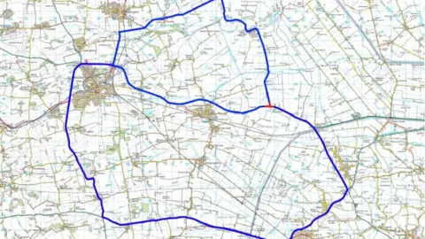 Lincolnshire County Council Map of diversion