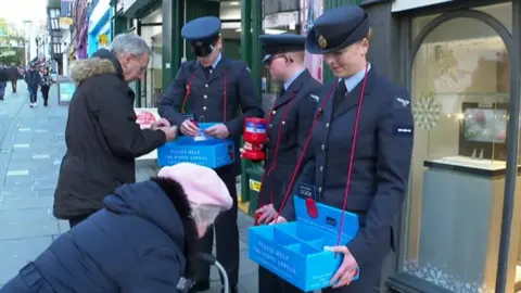BBC People give to collection in Market Square