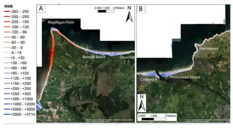 Ulster University coastline change maps