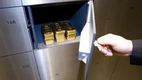 Getty Images Gold bricks in a private box in a German vault