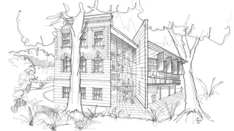 Durham Miners' Association Artist's impression of the proposed centre