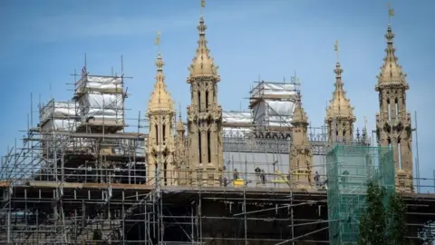 PA Building work taking place on the Palace of Westminster