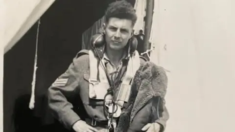 Family handout Wilfred Dawson in RAF Bomber Command uniform during World War Two