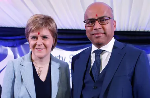 Alamy Sanjeev Gupta and Nicola Sturgeon