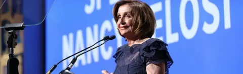 Getty Images Nancy Pelosi during the Robert F Kennedy Human Rights Auction on December 12, 2019 in New York City