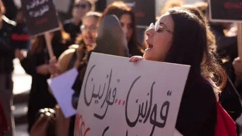 Ibrahim Guedich Women protesting about masturbation photos