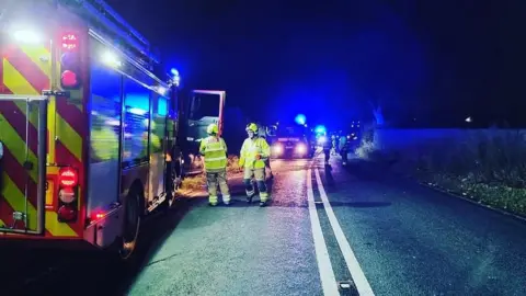 Grassington Fire Station  Grassington crew at a road traffic collision