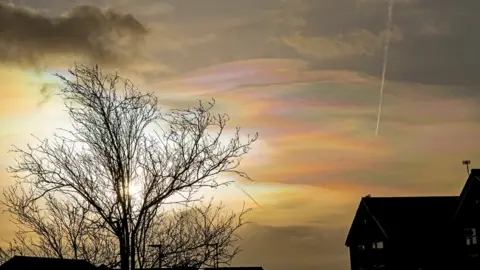 Martyn Jones  Rainbow clouds in Tyldesley, Greater Manchester