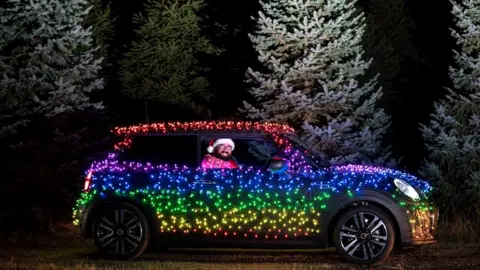 PA Media Mini wrapped in fairy lights