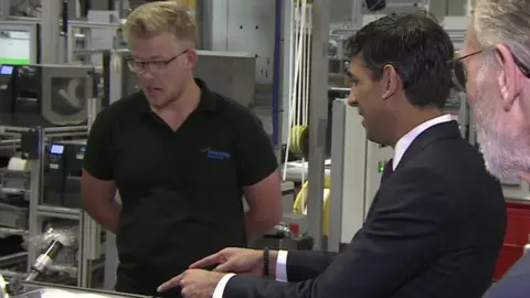 BBC Chancellor Rishi Sunak (centre)