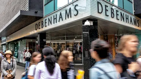 Getty Images Debenhams store front