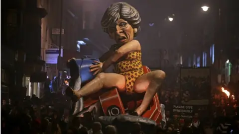 AFP Effigy of Theresa May
