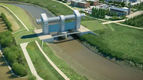 Sedgemoor District Council The planned tidal barrier