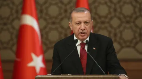 Getty Images Turkey's President Tayyip Erdogan