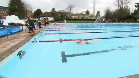 BBC Ice swimming Lido