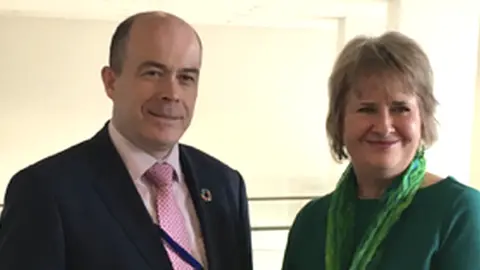 DCCAE Irish Environment Minister Denis Naughten with Scottish Environment Minister Roseanna Cunningham