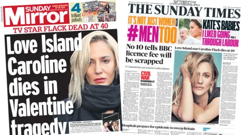 Sunday Mirror and Sunday Times front pages
