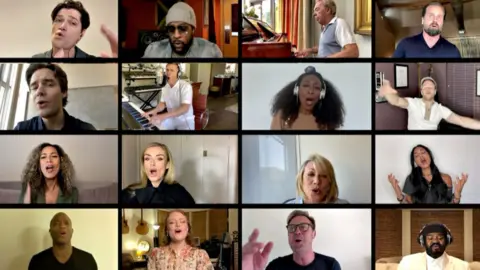 Comic Relief various singers performing online