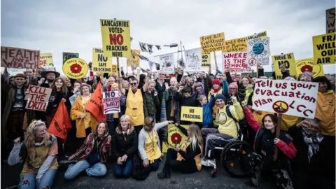 Getty Images Fracking site, Lancashire