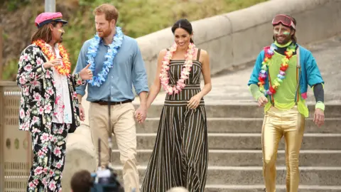 Getty Images Harry and Meghan at Bondi Beach