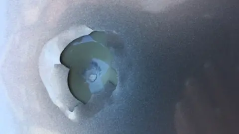 Lorraine Kavanagh damage to car