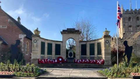 BBC Wreath display in Devizes