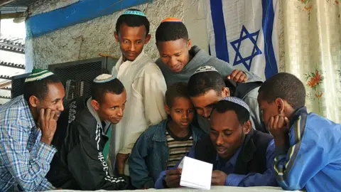 Getty Images Falash Mura in a synagogue in Gondar in 2012