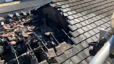 Essex County Fire and Rescue Service Fire in in Onslow Close, Colchester, Essex