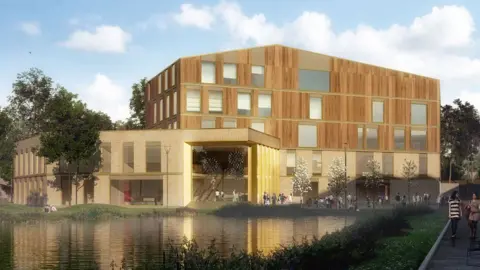 University of Lincoln Sketch of a building