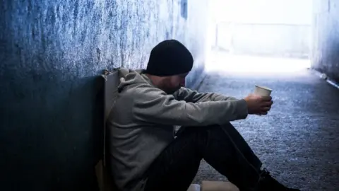 Getty Images Homeless man