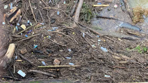 Rubbish in the River Teme