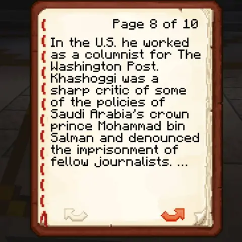 Minecraft/RWB/Blockworks Minecraft Jamal Khashoggi book