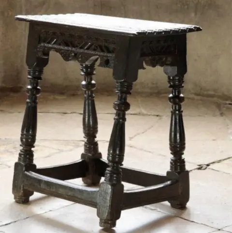 Duke's Auctions A Charles I oak stool