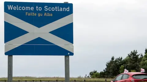 Getty Images Scottish border sign