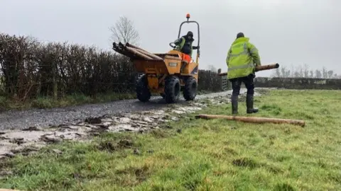 The construction of the permissive path in Arney, County Fermanagh