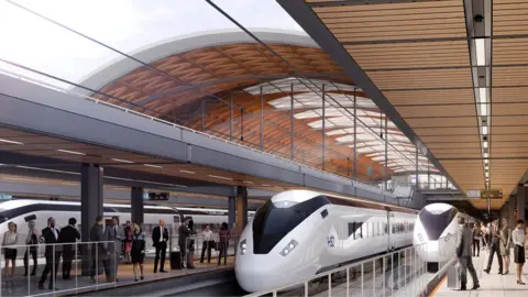 HS2 Artist's impression of Birmingham Curzon St HS2 station