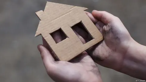 Getty Images Cardboard house