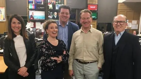 Liz Kendall, Miranda Green, Liam Halligan, Michael Portillo and David Rodigan