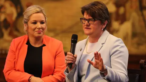 PA Michelle O'Neill and Arlene Foster