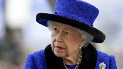 Getty Images Queen Elizabeth II during the Qipco British Champions Day at Ascot Racecourse on October 16, 2021 in Ascot, England. (Photo by Alan Crowhurst/Getty Images)