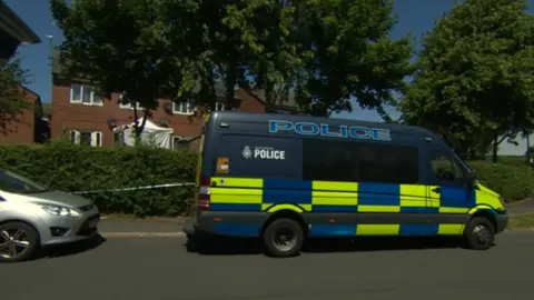Police vehicle at Steven Close
