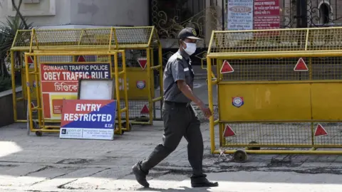 Getty Images A sealed building in Assam