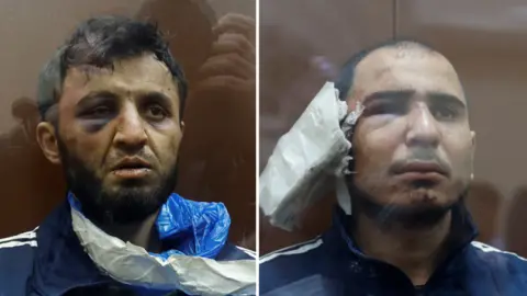 Reuters Two of the men named as suspects in the Moscow attack: Dalerdzhon Mirzoyev (left) and Saidakrami Murodali Rachabalizoda