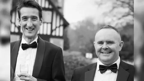 MOMENTS LIKE THESE WEDDING PHOTOGRAPHY/PA WIRE Rob Walker (left) lost close friend Martyn Settle (right) in late 2021